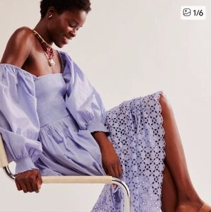 EUC Free People Perfect Storm Smocked Midi Dress